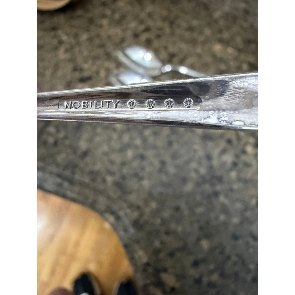 Nobility Plate Lady Empire Silver Plate Teaspoons Set‎ of 3 Vintage Mid Century